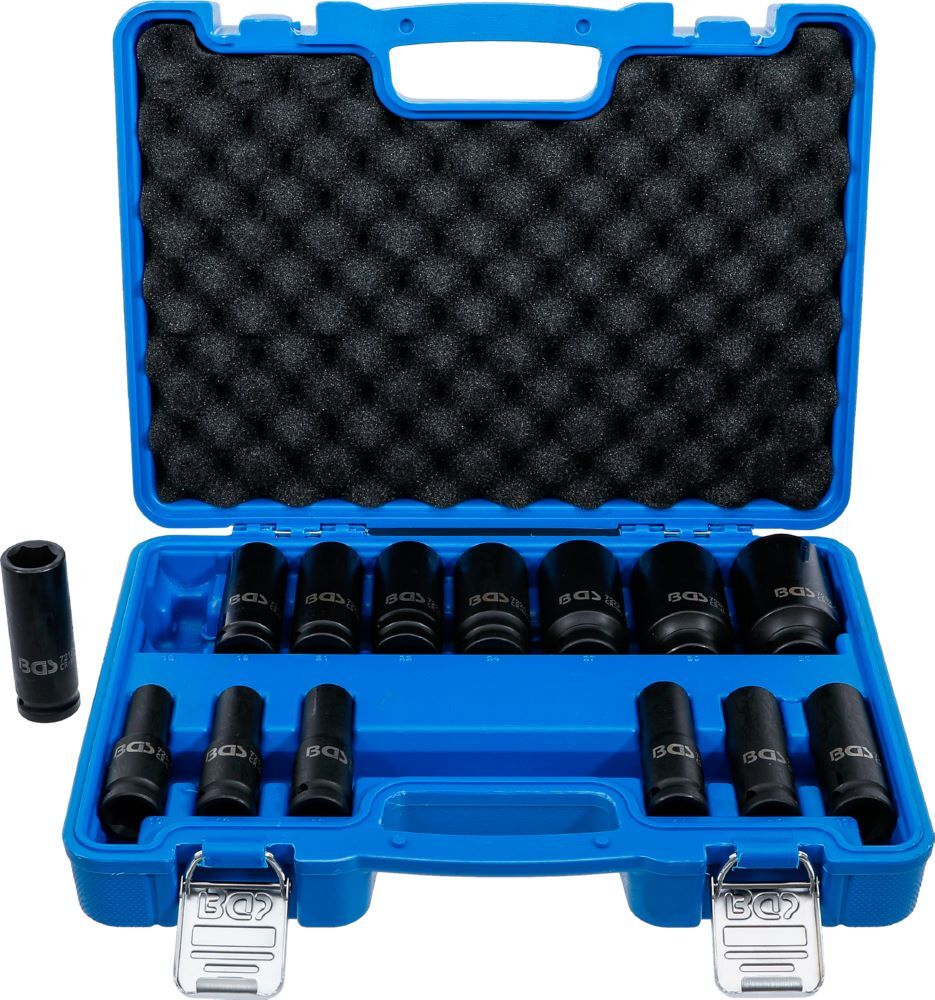 Produktbild BGS Kraft Steckschlüssel Einsatz Satz Sechskant Innenvierkant 1/2 Zoll 14 teilig
