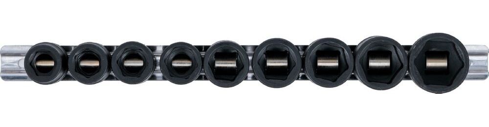 Produktbild Kraft Steckschlüssel Einsatz Satz Sechskant extra flach 9 teilig 1/2 Zoll bild 3