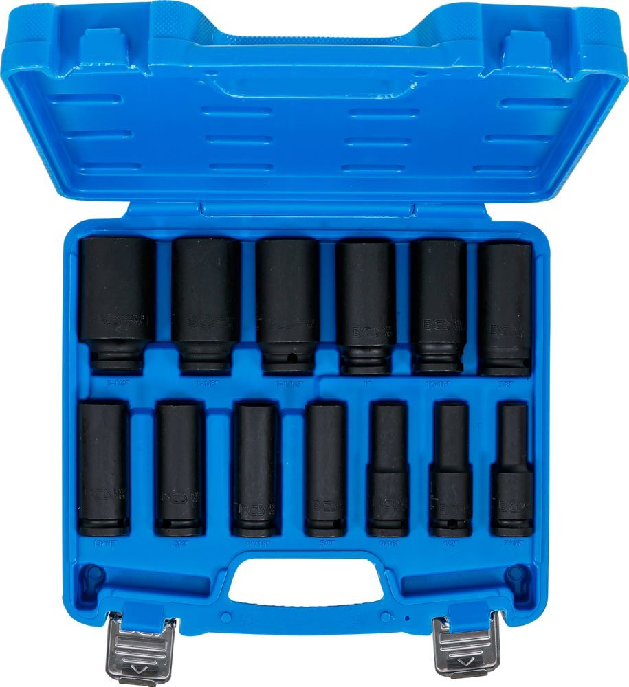 Produktbild Kraft Steckschlüssel Einsatz Satz Sechskant tief 13 teilig 1/2 Zoll bild 4