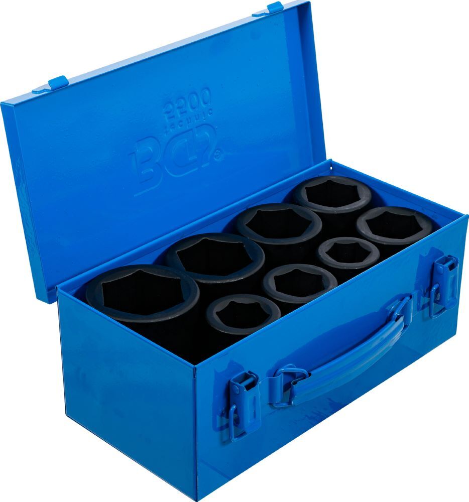 Produktbild Kraft Steckschlüssel Einsatz Satz Sechskant tief Innenvierkant 1 Zoll 8 teilig bild 2