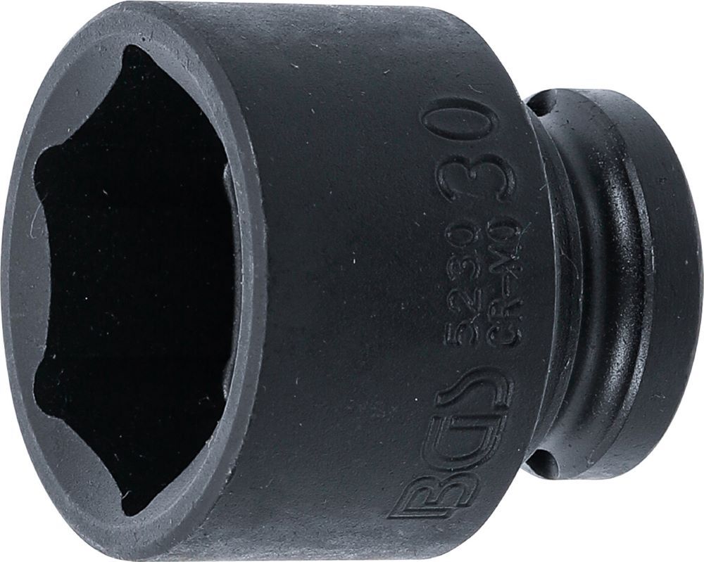 BGS Kraft Steckschlüssel 30 mm Einsatz Sechskant Antrieb Innenvierkant 12,5 mm Produktbild BGS Kraft Steckschlüssel 30 mm Einsatz Sechskant Antrieb Innenvierkant 12,5 mm
