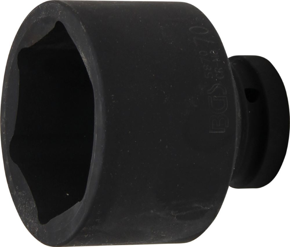 BGS Kraft Steckschlüssel 70 mm Einsatz Sechskant Antrieb Innenvierkant 25 mm Produktbild BGS Kraft Steckschlüssel 70 mm Einsatz Sechskant Antrieb Innenvierkant 25 mm
