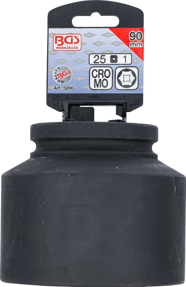 BGS Kraft Steckschlüssel 90 mm Einsatz Sechskant Antrieb Innenvierkant 25 mm Produktbild BGS Kraft Steckschlüssel 90 mm Einsatz Sechskant Antrieb Innenvierkant 25 mm bild 3