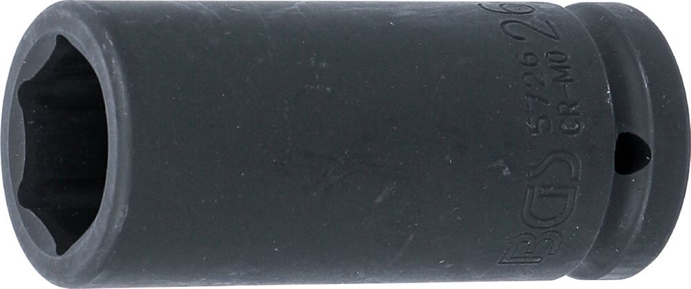 Produktbild BGS Kraft Steckschlüssel 26 mm Einsatz Sechskant tief Antrieb Innenvierkant 20 mm