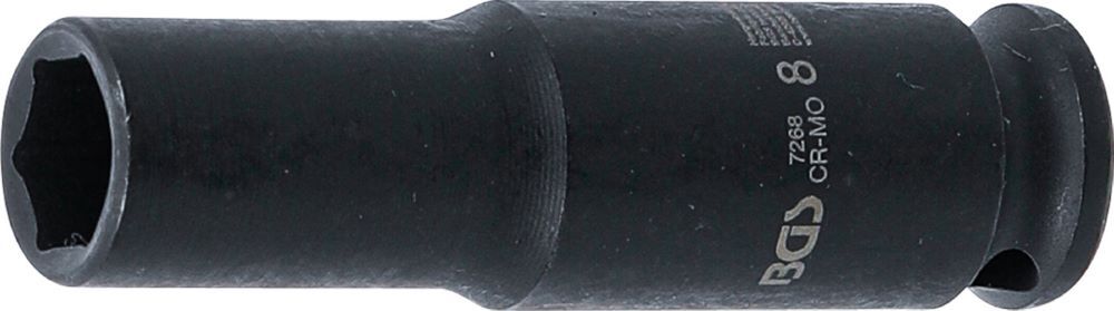 Produktbild BGS Kraft Steckschlüssel 8 mm Einsatz Sechskant tief Antrieb Innenvierkant 6,3 mm