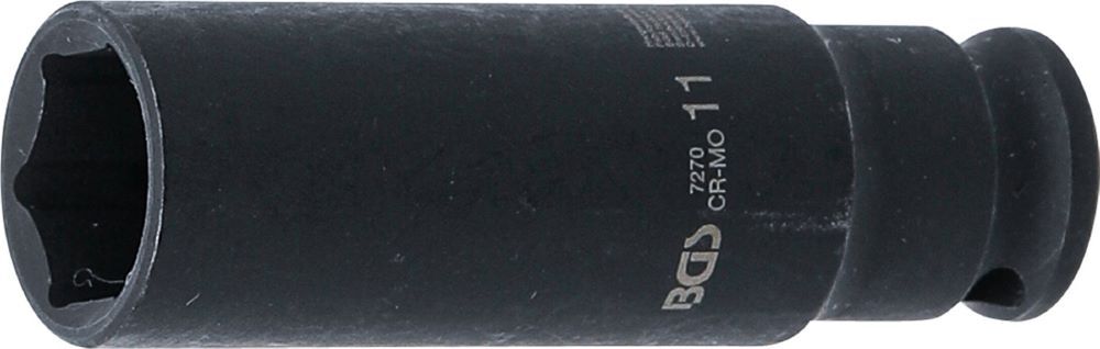 Produktbild BGS Kraft Steckschlüssel 11 mm Einsatz Sechskant tief Antrieb Innenvierkant 6,3 mm