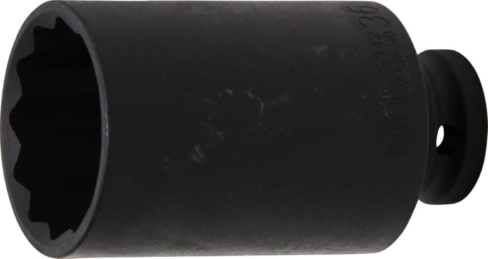 Produktbild BGS Kraft Steckschlüssel 36 mm Einsatz Zwölfkant Antrieb Innenvierkant 12,5 mm