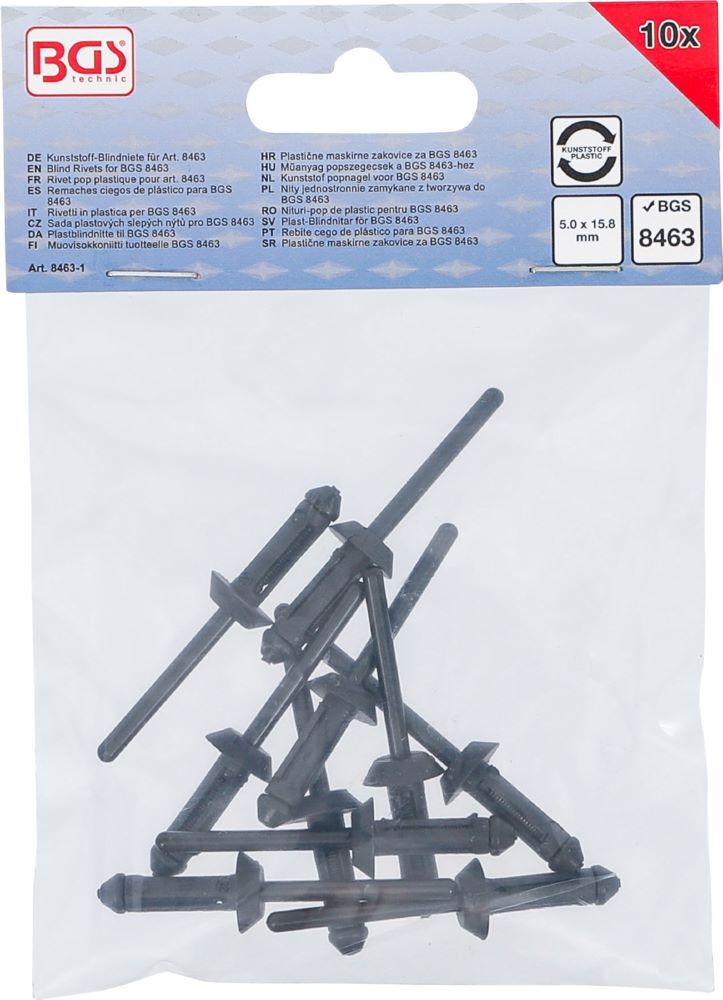 Produktbild Kunststoff Blindniete für Artikel 8463 5,0 x 15,8 mm 10 teilig bild 4