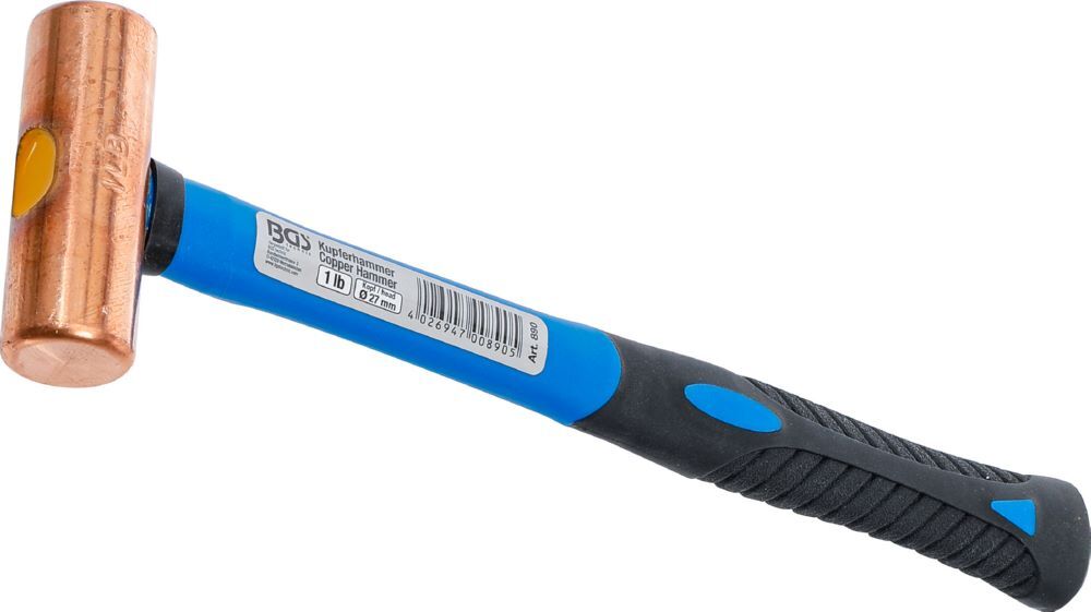 BGS Kupferhammer Fiberglasstiel Durchmesser 27 mm 454 g (1 lb) Kopf Produktbild BGS Kupferhammer Fiberglasstiel Durchmesser 27 mm 454 g (1 lb) Kopf