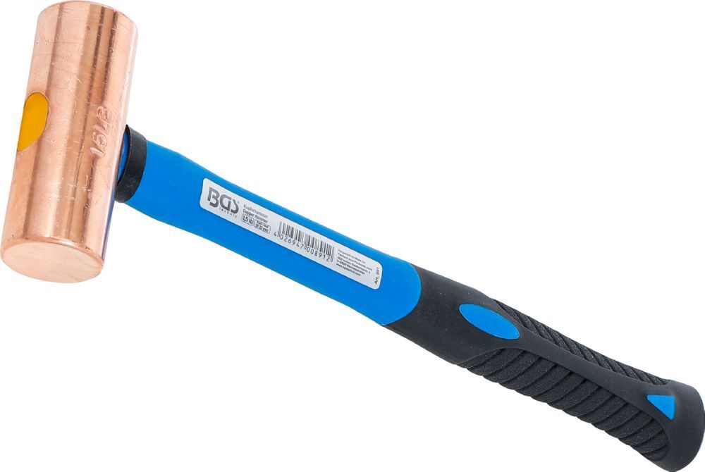 BGS Kupferhammer Fiberglasstiel Durchmesser 32 mm 680 g (1.5 lb) Kopf Produktbild BGS Kupferhammer Fiberglasstiel Durchmesser 32 mm 680 g (1.5 lb) Kopf