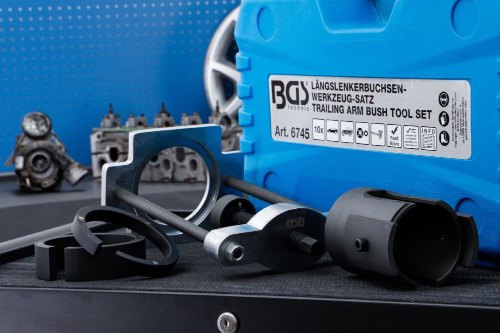 BGS Längslenkerbuchsen Werkzeug Satz Hinterachse links für Ford & Volvo Produktbild BGS Längslenkerbuchsen Werkzeug Satz Hinterachse links für Ford & Volvo bild 2