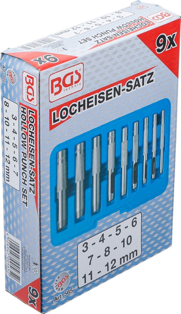 Produktbild Locheisen Satz 3 - 12 mm 9 teilig bild 7