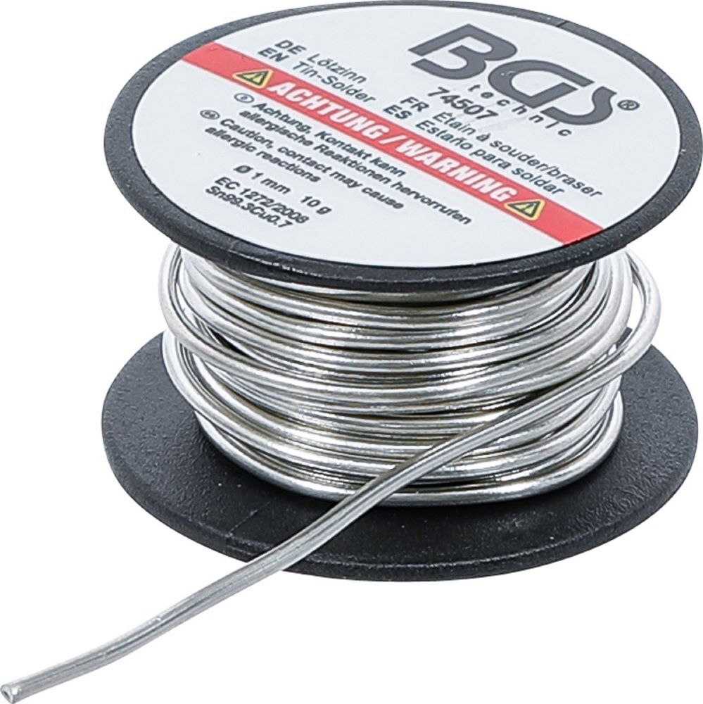 BGS Lötzinn auf Rolle bleifrei Durchmesser 1 mm 10 g Produktbild BGS Lötzinn auf Rolle bleifrei Durchmesser 1 mm 10 g