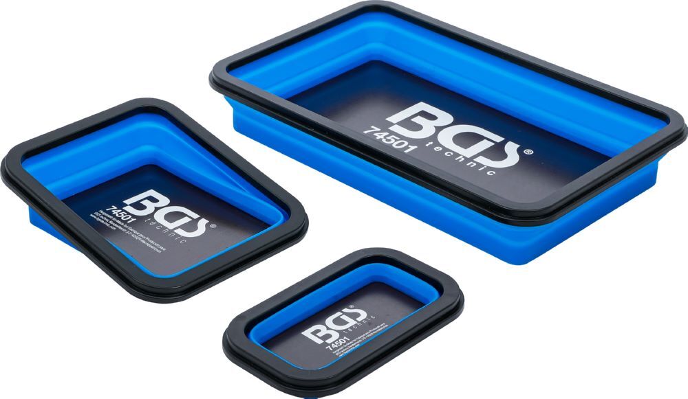 Produktbild BGS Magnet Haftschalen Satz Silikon faltbar 3 teilig