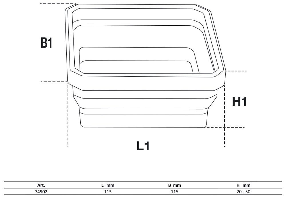 Produktbild Magnet Haftschalen Satz Silikon faltbar 115 x 115 x 50 mm 4 teilig bild 4