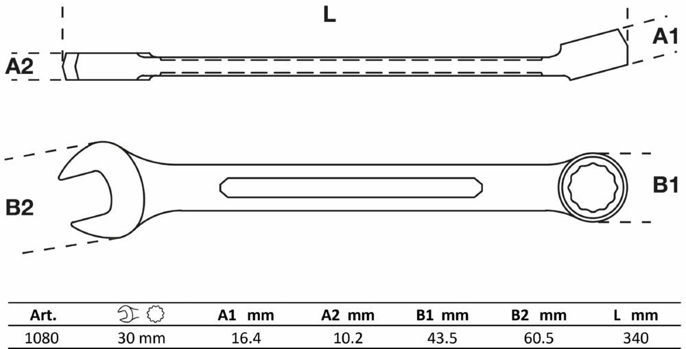 BGS Maul Ringschlüssel 30 mm Produktbild BGS Maul Ringschlüssel 30 mm bild 2