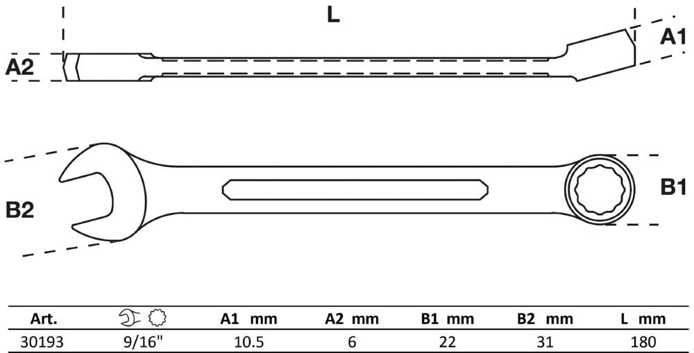 Produktbild BGS Maul Ringschlüssel 9/16 Zoll bild 2