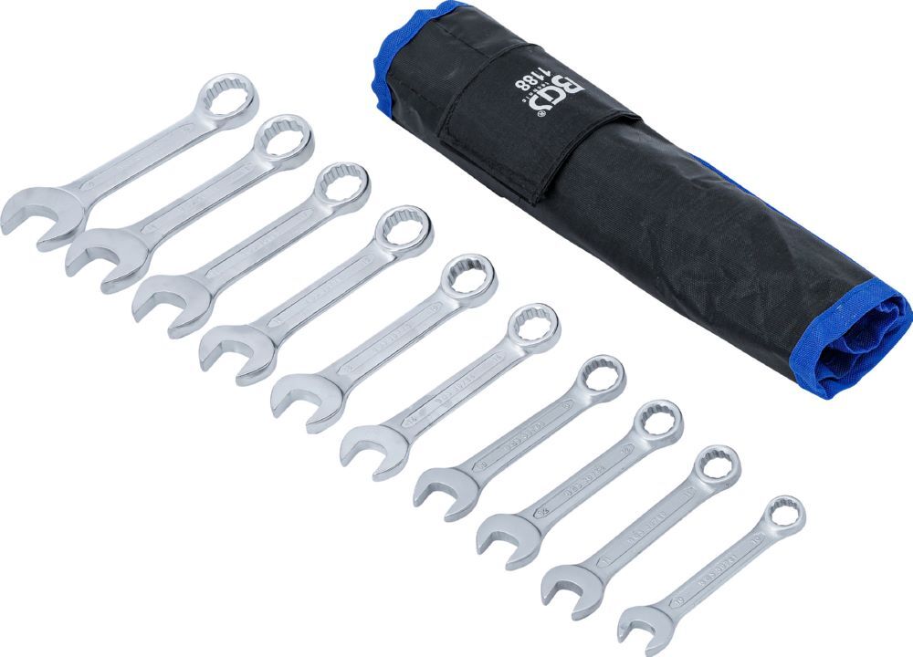 BGS Maul Ringschlüssel Satz 10-19 mm extra kurz 10 teilig BGS Maul Ringschlüssel Satz 10-19 mm extra kurz 10 teilig