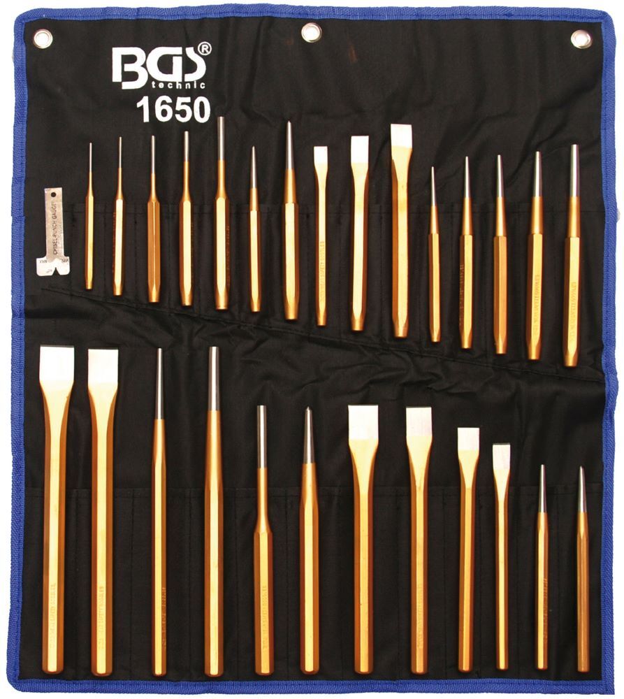 BGS Meißel und Durchschläger Satz 28 teilig Produktbild BGS Meißel und Durchschläger Satz 28 teilig