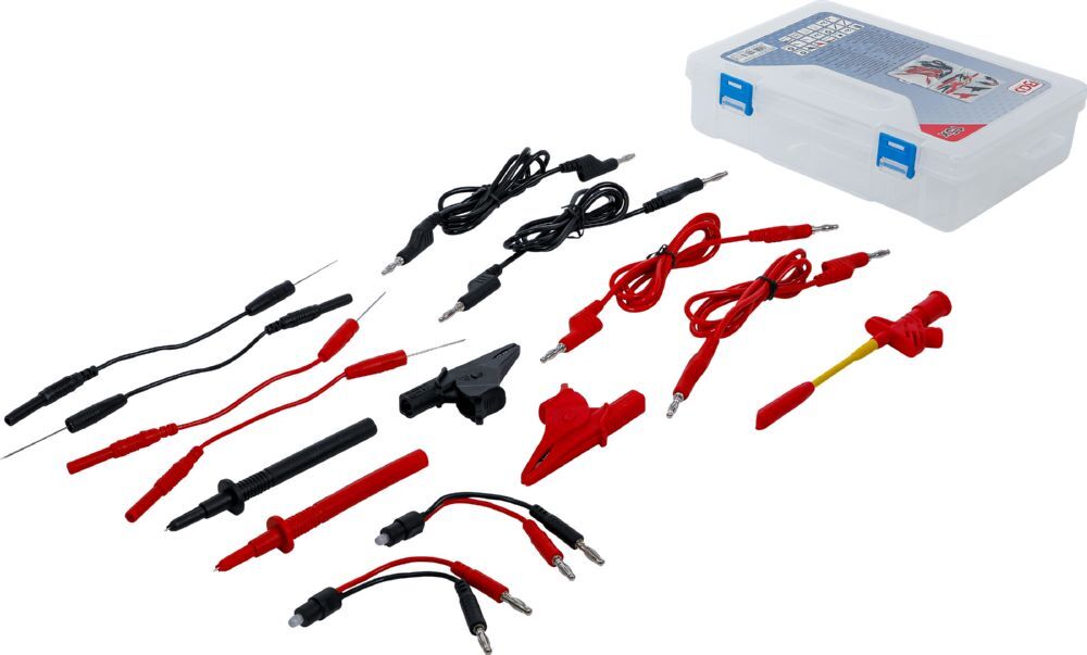 Produktbild Messkabel und Prüfspitzen Zubehör Sortiment für Multimeter 15 teilig bild 2