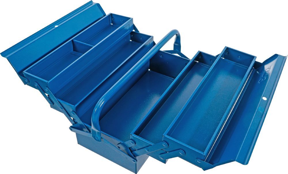 Produktbild Metall Werkzeugkasten leer 420 x 200 x 200 mm 5 Fächer bild 3