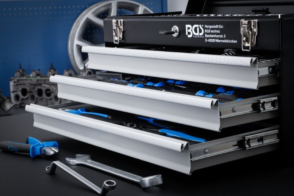 Produktbild Metall Werkzeugkoffer 3 Schubladen mit 143 Werkzeugen bild 2