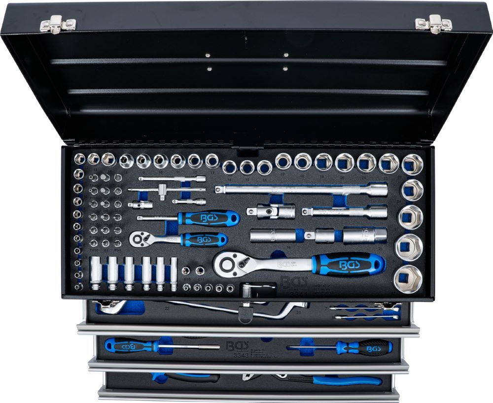 Produktbild Metall Werkzeugkoffer 3 Schubladen mit 143 Werkzeugen bild 4