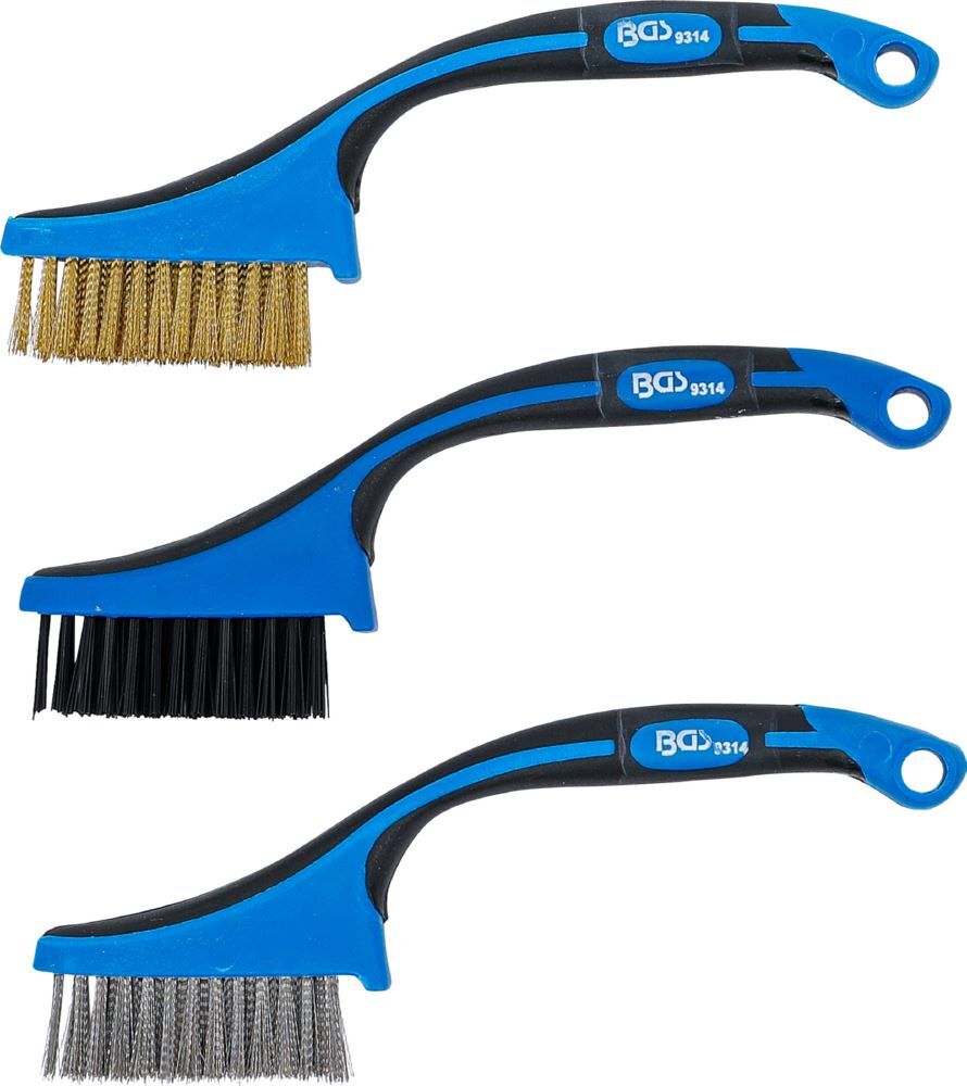 Produktbild Mini Bürsten Satz Nylon, Messing, Edelstahl 165 mm 3 teilig bild 3