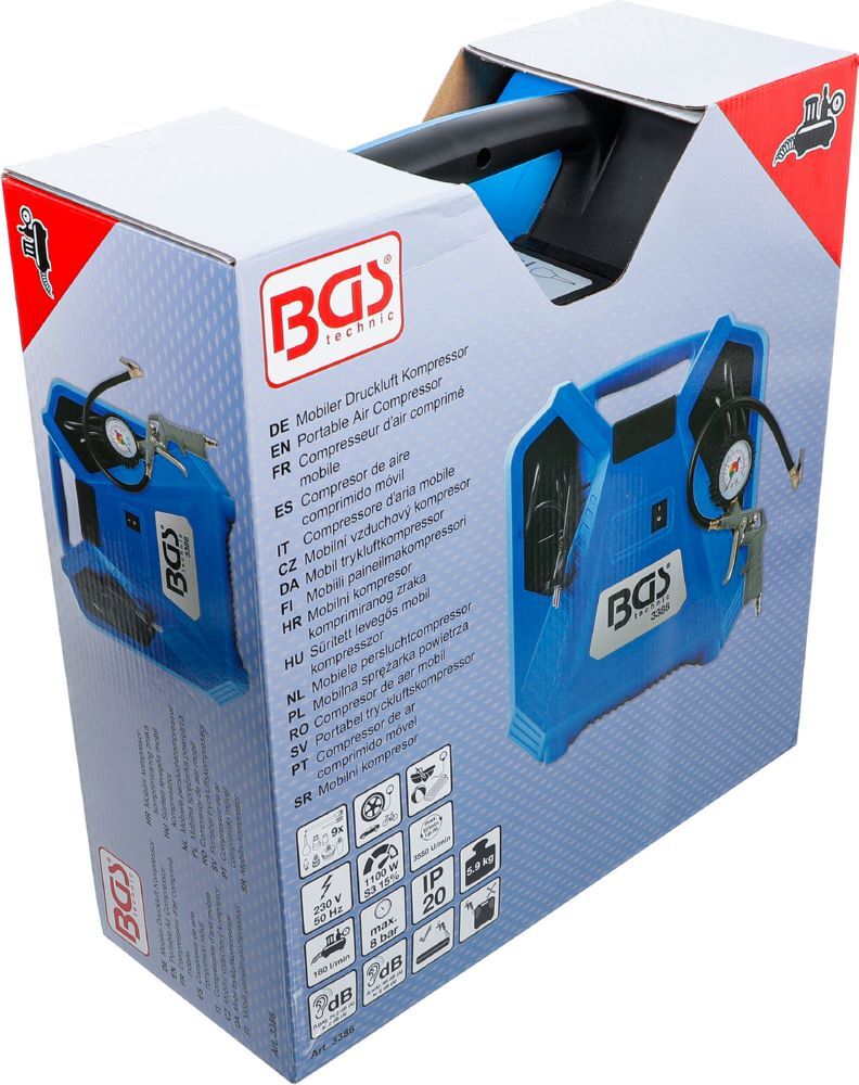 BGS Mobiler Druckluft Kompressor 1100 W Produktbild BGS Mobiler Druckluft Kompressor 1100 W bild 10