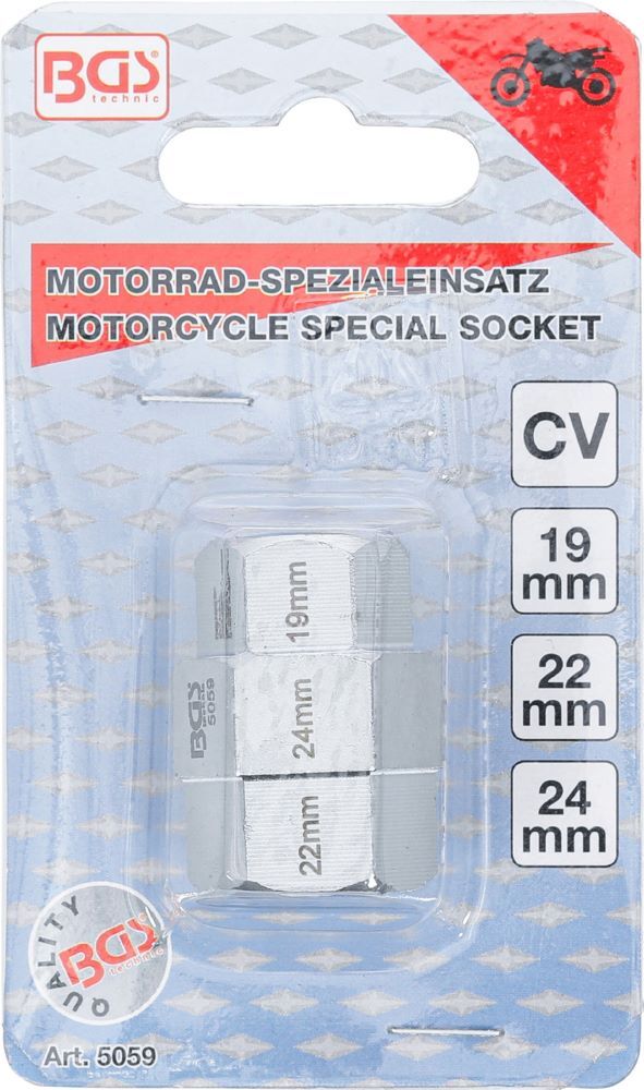 BGS Motorrad Spezial Einsatz 19 - 22 - 24 mm Produktbild BGS Motorrad Spezial Einsatz 19 - 22 - 24 mm bild 4