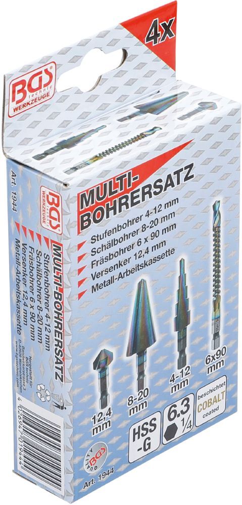 Produktbild Multi Bohrer Satz HSS-G 4 teilig bild 6