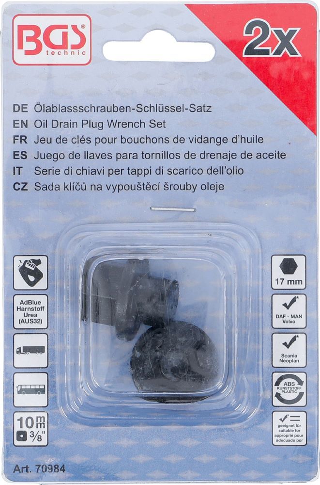 Produktbild Ölablassschrauben Schlüssel Satz für DAF, MAN, Volvo, Scania, Neoplan 2 teilig bild 4