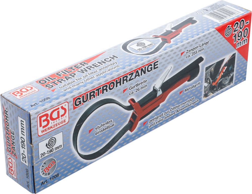 Produktbild Ölfilter Bandschlüssel Durchmesser 20 - 190 mm bild 4