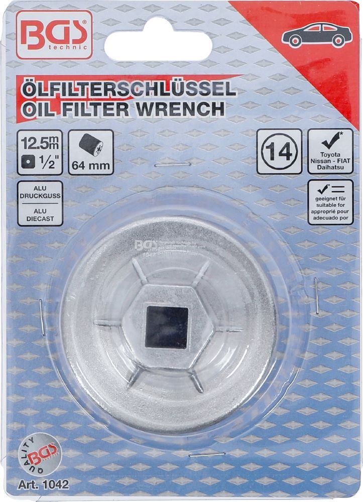 Produktbild Ölfilterschlüssel 14-kant Durchmesser 64 mm für Daihatsu, Fiat, Nissan, Toyota bild 4