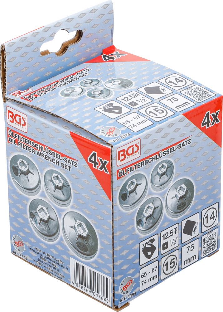 Produktbild Ölfilterschlüssel Satz Durchmesser 65 - 75 mm 4 teilig bild 4