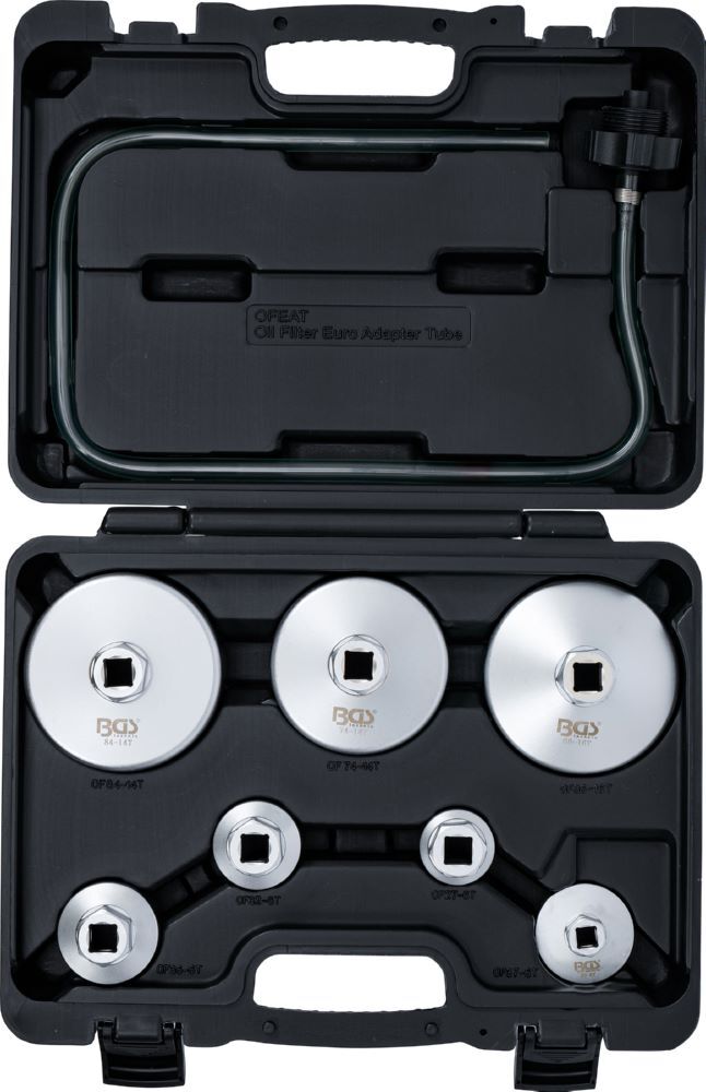 Produktbild Ölfilterschlüssel Satz mit Ölfilter-Ablassschlauch für VAG, BMW, Citroën 8 telig bild 4