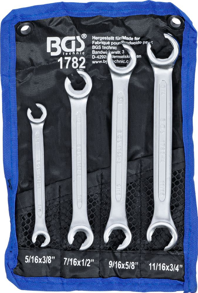 BGS Offener Doppel Ringschlüssel Satz 4 teilig Produktbild BGS Offener Doppel Ringschlüssel Satz 4 teilig