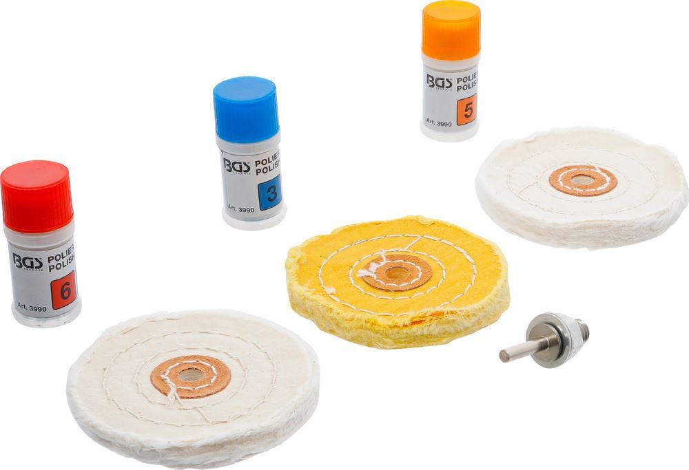 Produktbild BGS Polier Sortiment für weiche Metalle 7 teilig
