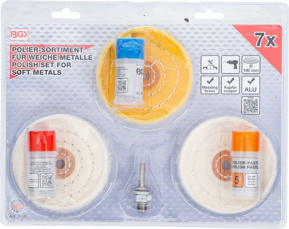 Produktbild Polier Sortiment für weiche Metalle 7 teilig bild 3