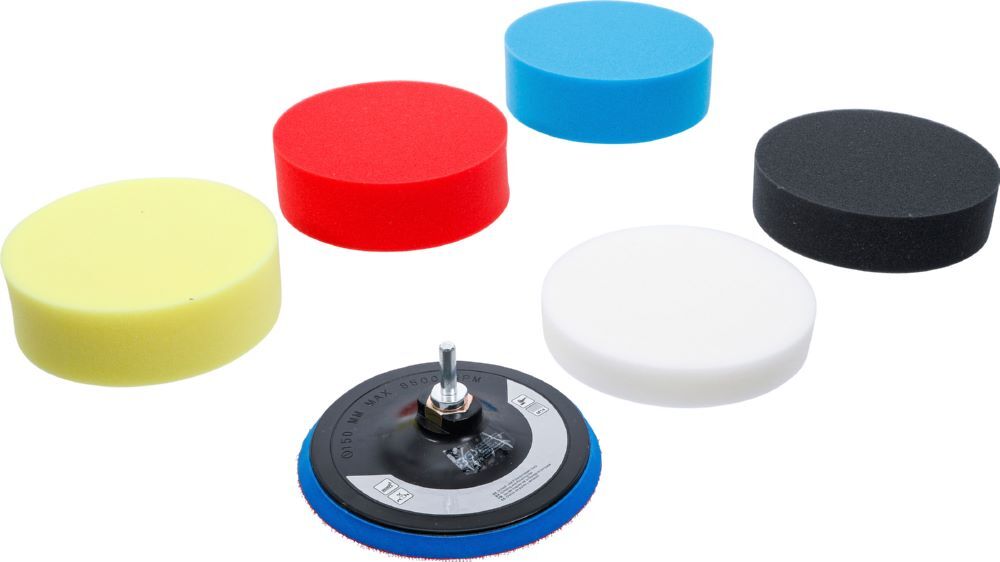 Produktbild BGS Polierschwamm Satz Durchmesser 150 mm 6 teilig