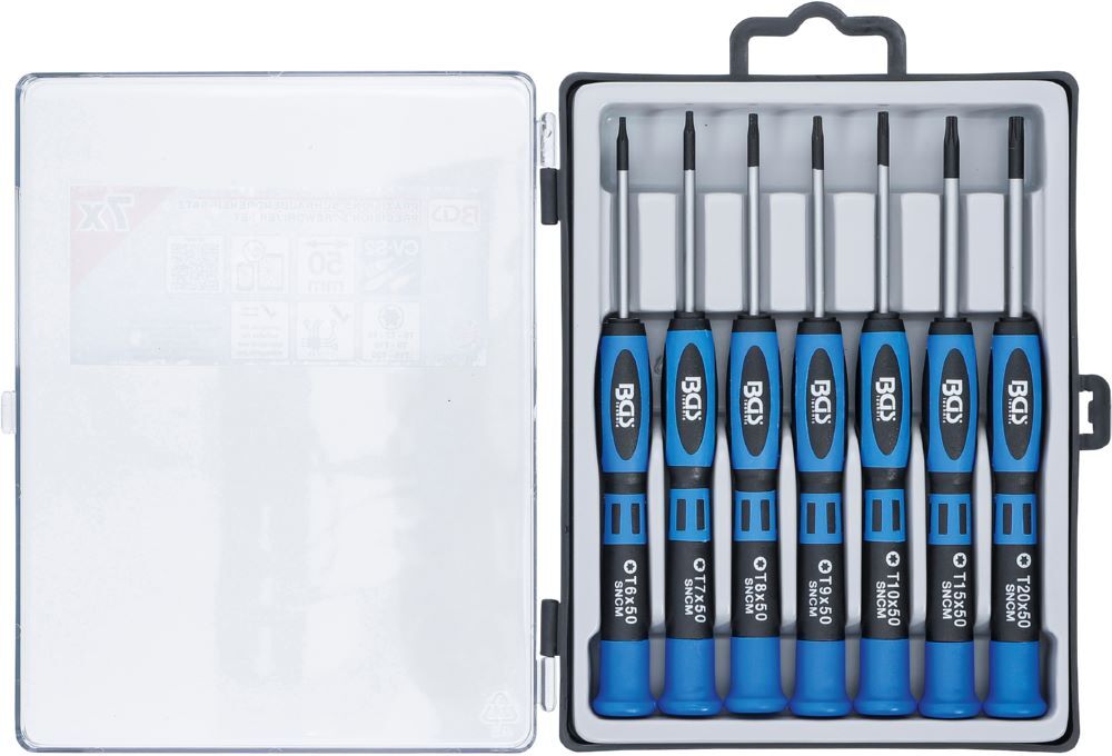 BGS Präzisions Schraubendreher Satz T-Profil für Torx 7 teilig Produktbild BGS Präzisions Schraubendreher Satz T-Profil für Torx 7 teilig