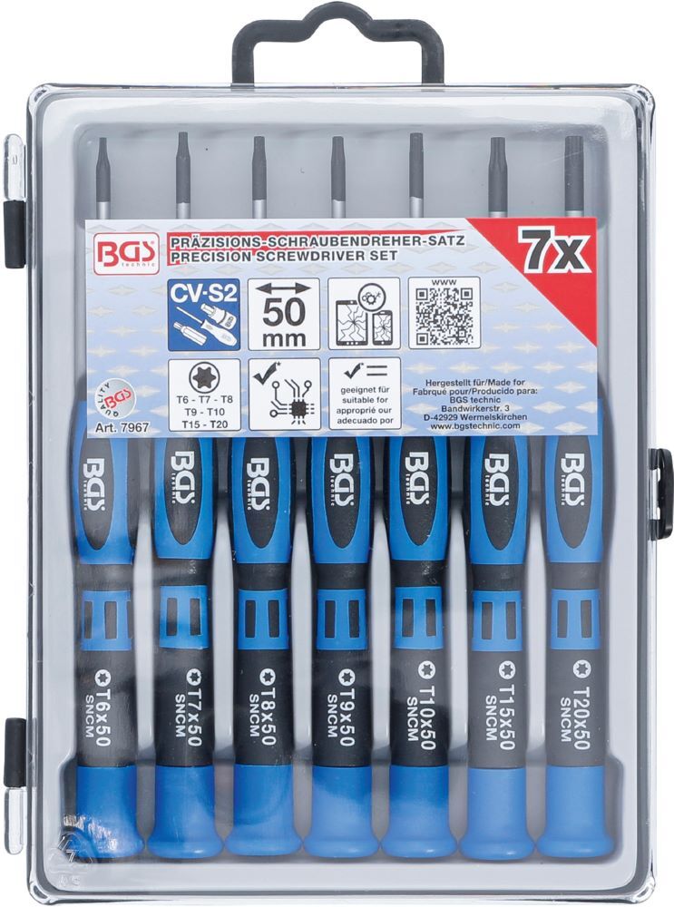 BGS Präzisions Schraubendreher Satz T-Profil für Torx 7 teilig Produktbild BGS Präzisions Schraubendreher Satz T-Profil für Torx 7 teilig bild 4
