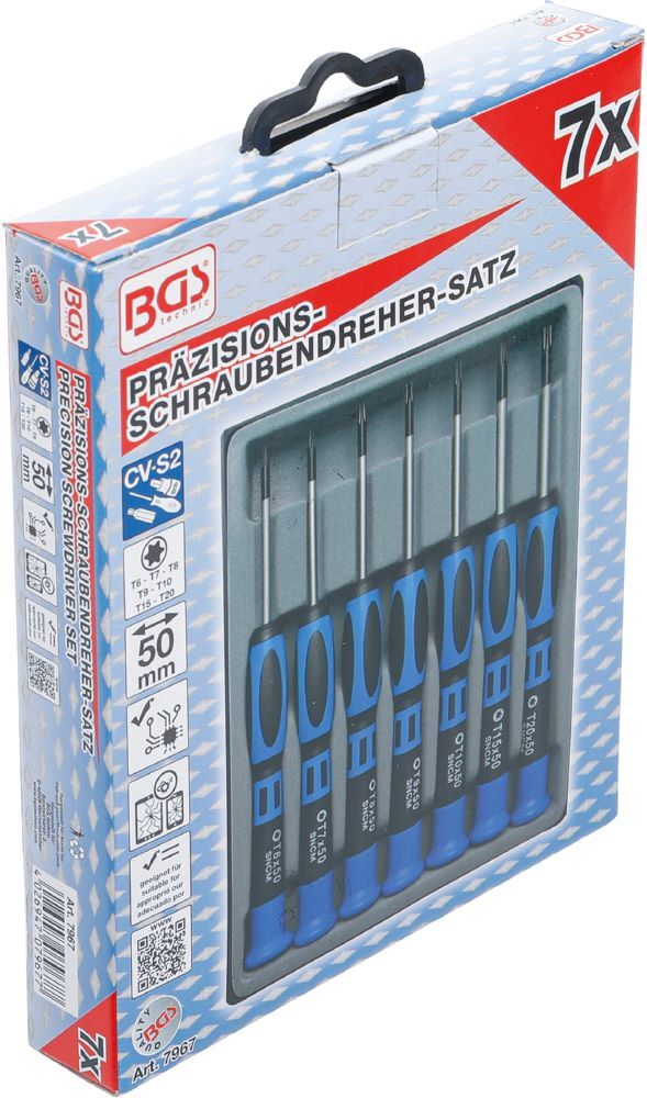 BGS Präzisions Schraubendreher Satz T-Profil für Torx 7 teilig Produktbild BGS Präzisions Schraubendreher Satz T-Profil für Torx 7 teilig bild 5