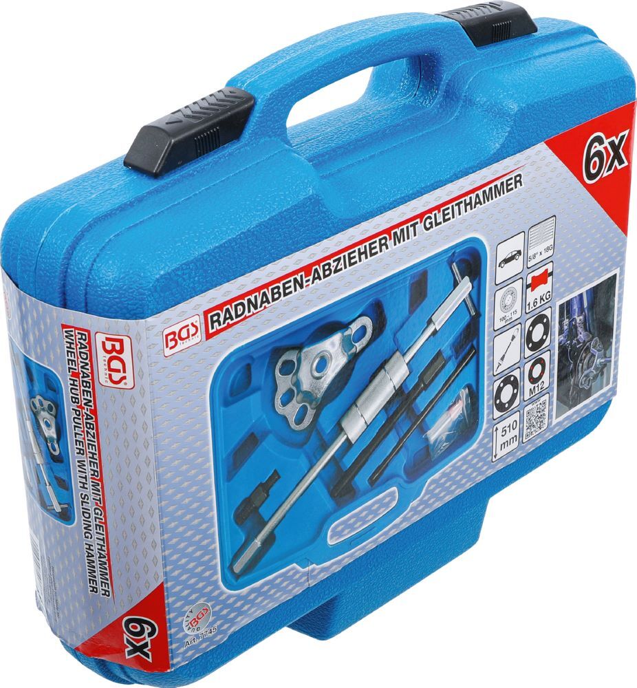 BGS Radnaben Abzieher mit Gleithammer 6 teilig Produktbild BGS Radnaben Abzieher mit Gleithammer 6 teilig bild 6