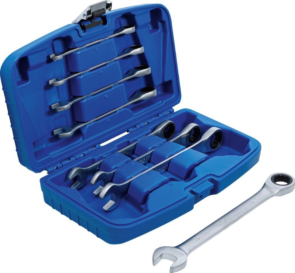 BGS Ratschenring Maulschlüssel Satz 8 - 19 mm 8 teilig Produktbild BGS Ratschenring Maulschlüssel Satz 8 - 19 mm 8 teilig