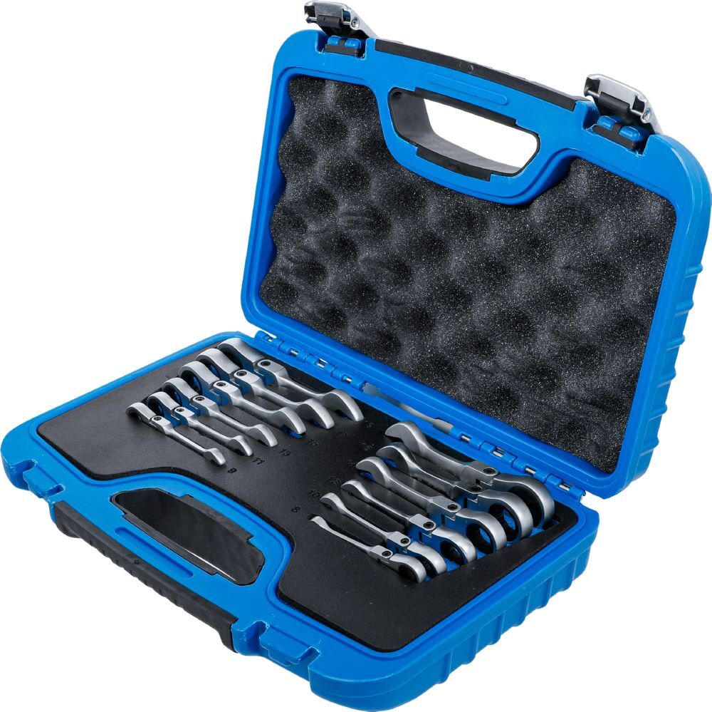 BGS Ratschenring Maulschlüssel Satz 8 - 19 mm 12 teilig kurz abwinkelbar Produktbild BGS Ratschenring Maulschlüssel Satz 8 - 19 mm 12 teilig kurz abwinkelbar bild 4