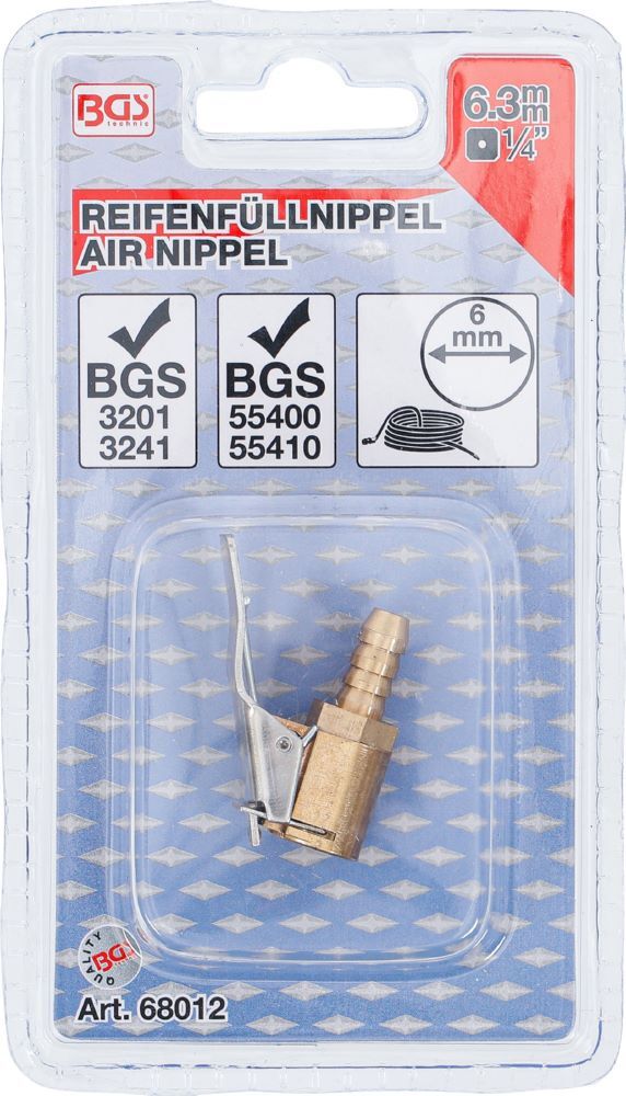 Produktbild Reifenfüllnippel 6,3 mm 1/4 Zoll bild 4