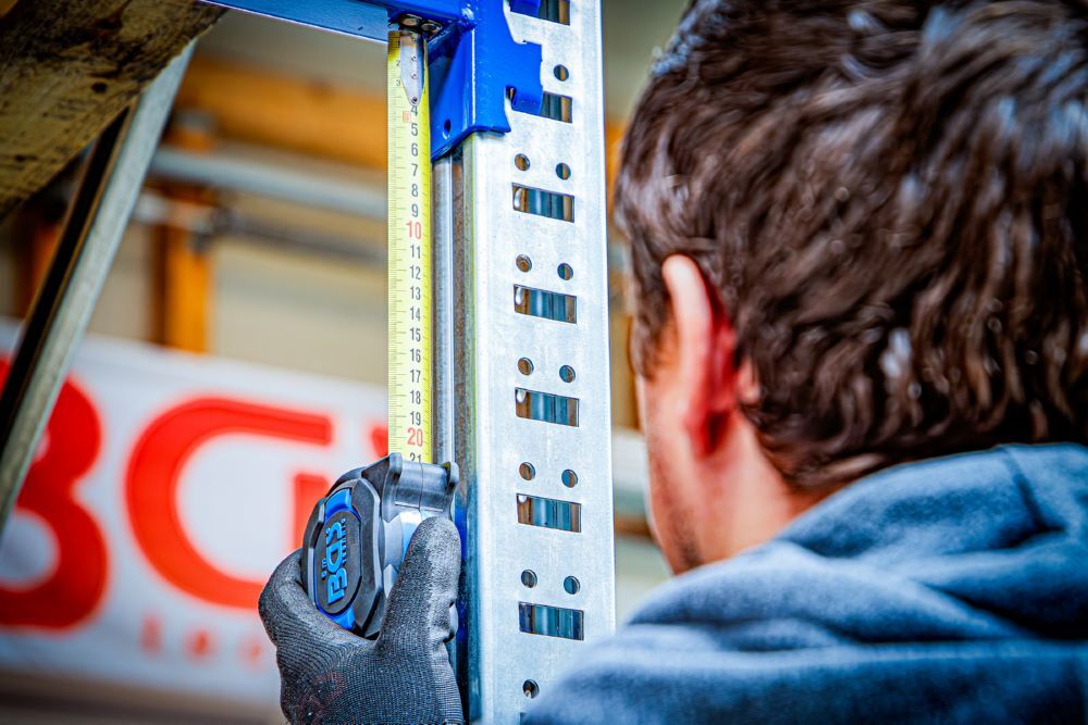 BGS Rollbandmaß 25 mm x 8 m Blau / Schwarz Produktbild BGS Rollbandmaß 25 mm x 8 m Blau / Schwarz bild 2