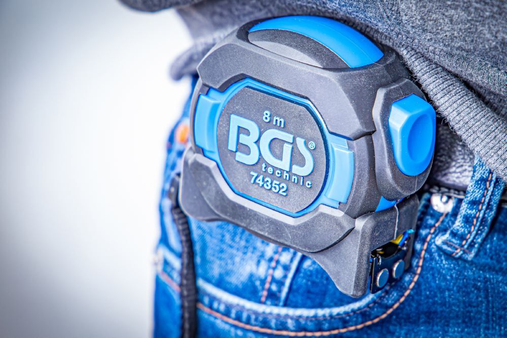 BGS Rollbandmaß 25 mm x 8 m Blau / Schwarz Produktbild BGS Rollbandmaß 25 mm x 8 m Blau / Schwarz bild 4