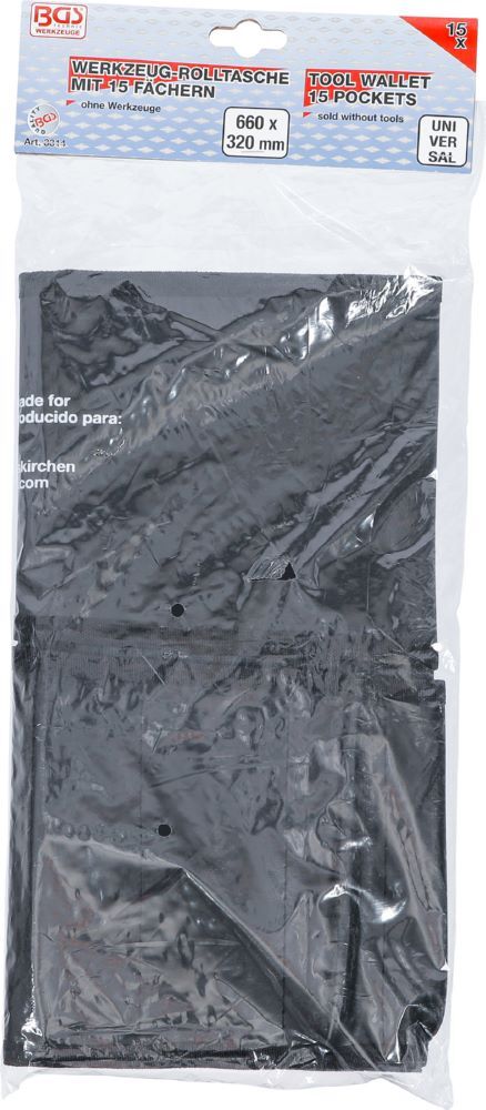 Produktbild Rolltasche für Werkzeug mit 15 Fächern 660 x 320 mm leer bild 4